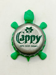 Cappy Fruit Drink - Bottle Cap Magnet Turtle (Copy) Shell Shocked Art