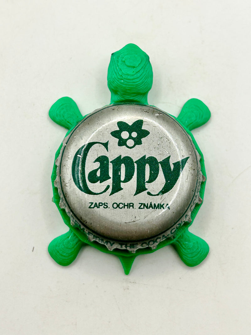 Cappy Fruit Drink - Bottle Cap Magnet Turtle (Copy) Shell Shocked Art