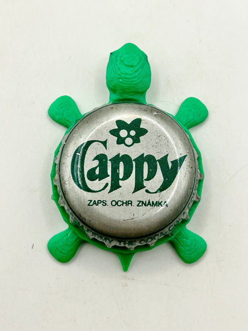 Cappy Fruit Drink - Bottle Cap Magnet Turtle (Copy) Shell Shocked Art