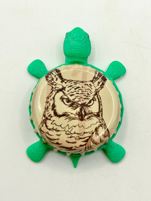 Bell's Best Brown Ale (Vintage Owl) - Bottle Cap Magnet Turtle Shell Shocked Art