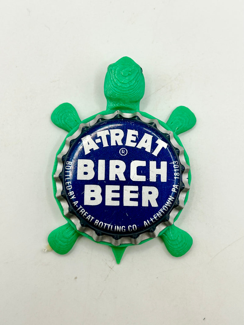A-Treat Birch Beer - Bottle Cap Magnet Turtle (Copy) Shell Shocked Art