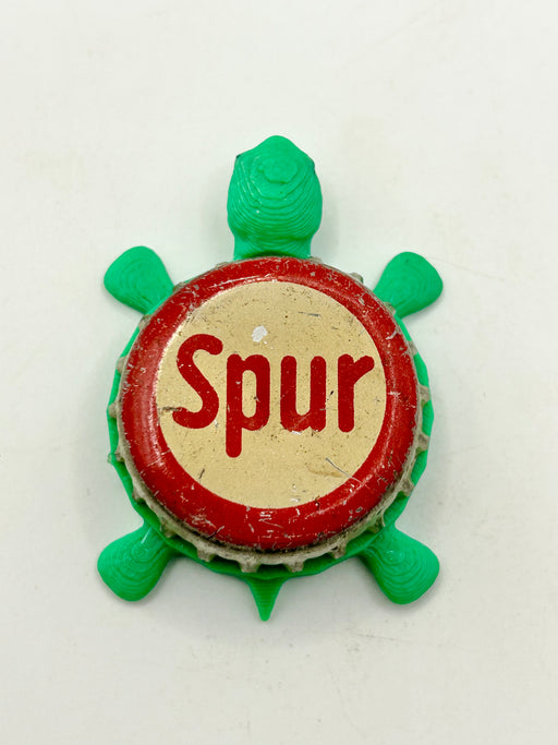 Spur Soda - Bottle Cap Magnet Turtle Shell Shocked Art