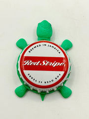 Red Stripe (65 Years) - Bottle Cap Magnet Turtle Shell Shocked Art