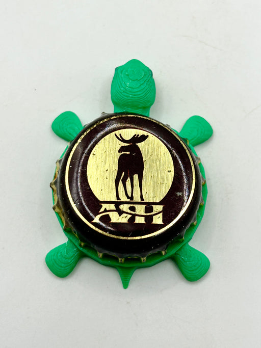 ARH Beer (Russia) - Bottle Cap Magnet Turtle Shell Shocked Art