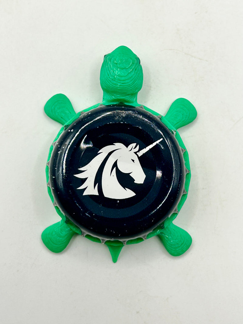 Licorne Black (France) - Bottle Cap Magnet Turtle Shell Shocked Art