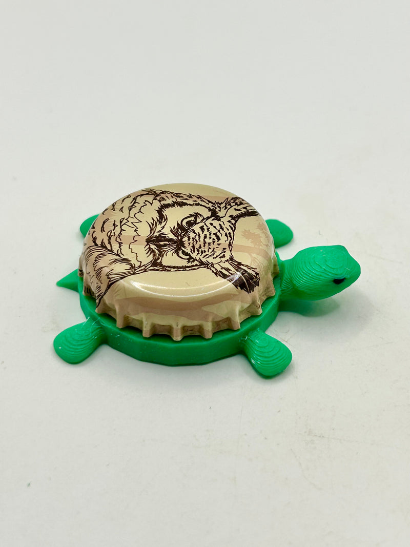 Bell's Best Brown Ale (Vintage Owl) - Bottle Cap Magnet Turtle Shell Shocked Art