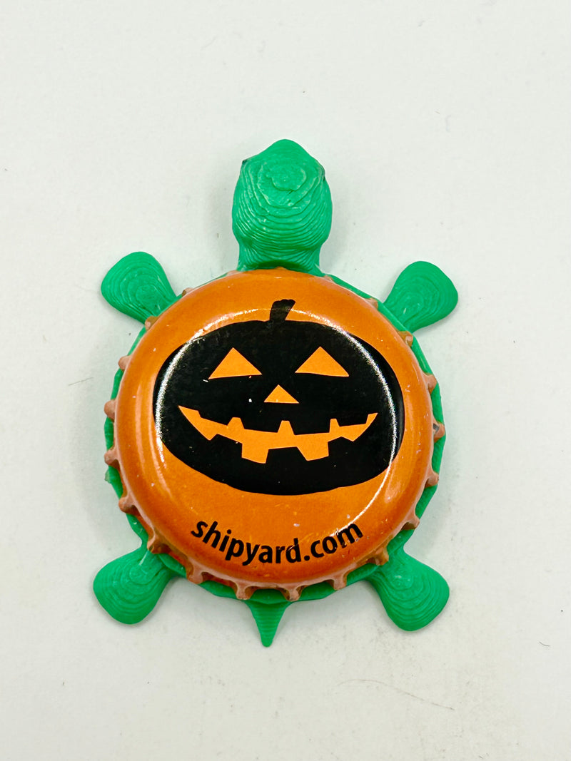 Shipyard Brewing (Pumpkin) - Bottle Cap Magnet Turtle Shell Shocked Art