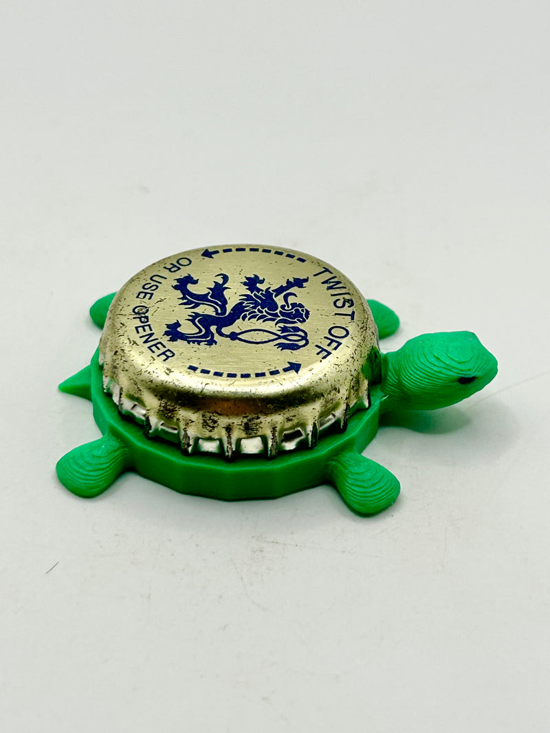 Lowenbrau (Twist Off) - Bottle Cap Magnet Turtle Shell Shocked Art