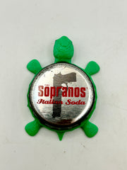 The Sopranos Italian Soda - Bottle Cap Magnet Turtle Shell Shocked Art
