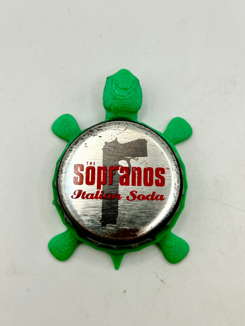The Sopranos Italian Soda - Bottle Cap Magnet Turtle Shell Shocked Art