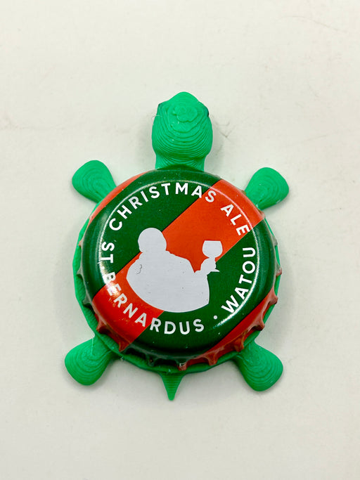 St Watou Christmas Ale - Bottle Cap Magnet Turtle (Copy) Shell Shocked Art