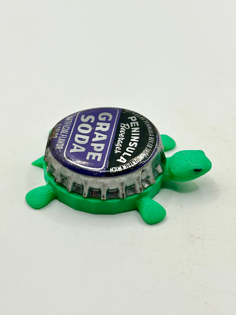 Peninsula Grape (Vintage) - Bottle Cap Magnet Turtle Shell Shocked Art