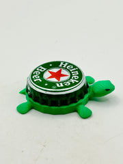 Heineken Beer (Green) - Bottle Cap Magnet Turtle Shell Shocked Art