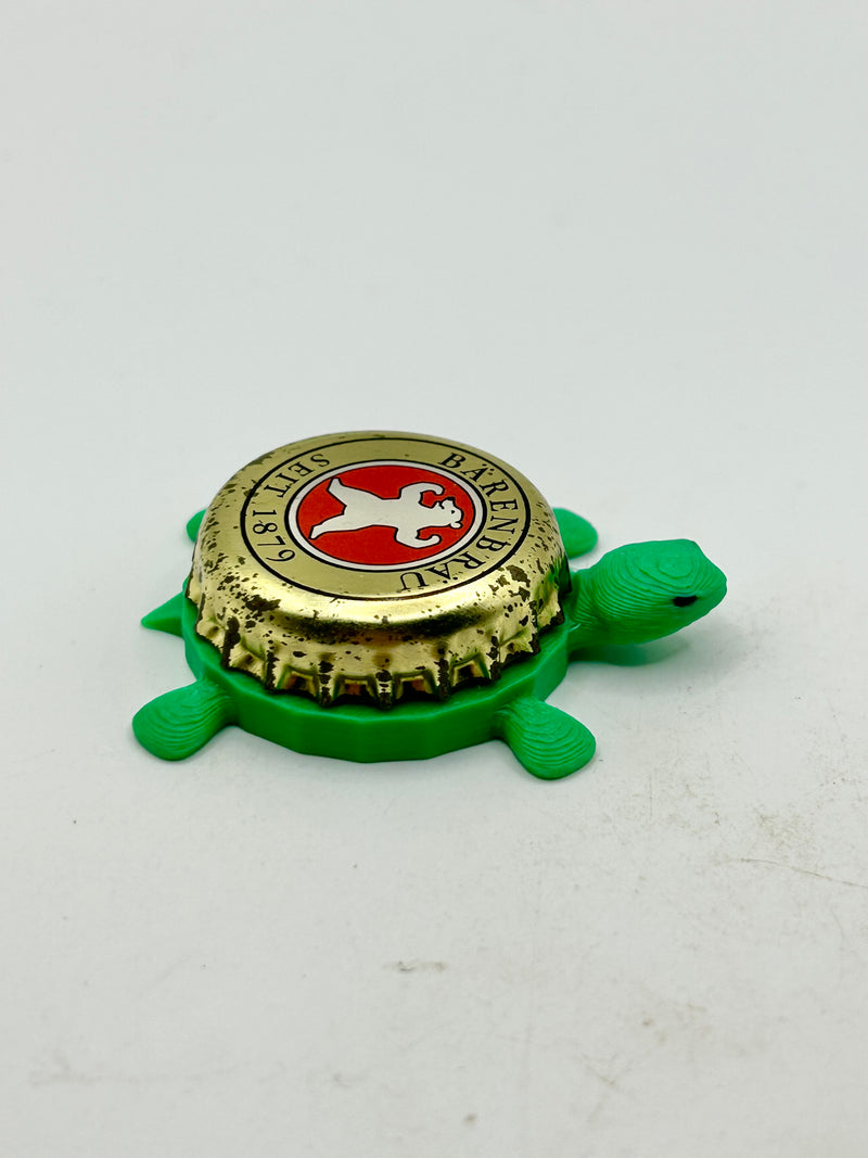 Barren Brau Beer - Bottle Cap Magnet Turtle Shell Shocked Art