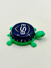 ESB, Navy Blue (United Kingdom) - Bottle Cap Magnet Turtle Shell Shocked Art