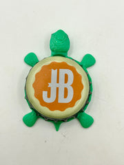 Josephsbrau Brewing (JB - Orange & Beige) - Bottle Cap Magnet Turtle Shell Shocked Art