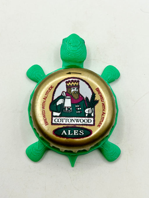 Cottonwood Ales (Foothills Brewing) - Bottle Cap Magnet Turtle Shell Shocked Art