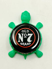 Jack Daniel’s Old No 7 Brand (Red) - Bottle Cap Magnet Turtle Shell Shocked Art