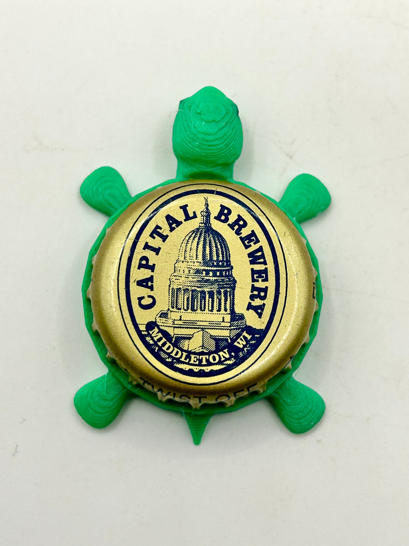 Capital Brewing (Middletown, WI) - Bottle Cap Magnet Turtle Shell Shocked Art