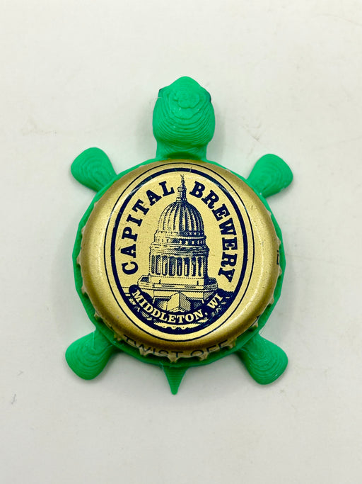 Capital Brewing (Middletown, WI) - Bottle Cap Magnet Turtle Shell Shocked Art