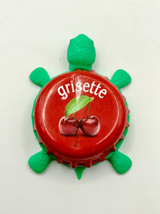 Grisette Cerise Beer (Belgium) - Bottle Cap Magnet Turtle Shell Shocked Art