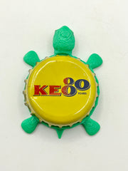 KEO Beer (80 Years) - Bottle Cap Magnet Turtle Shell Shocked Art