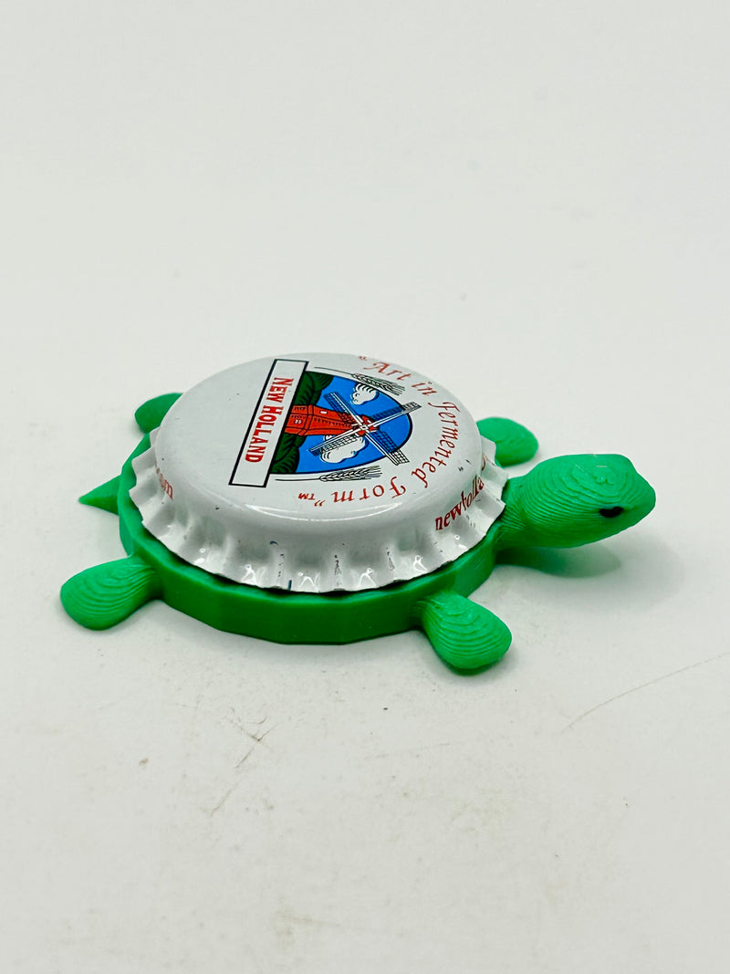 New Holland Brewing (Vintage) - Bottle Cap Magnet Turtle Shell Shocked Art