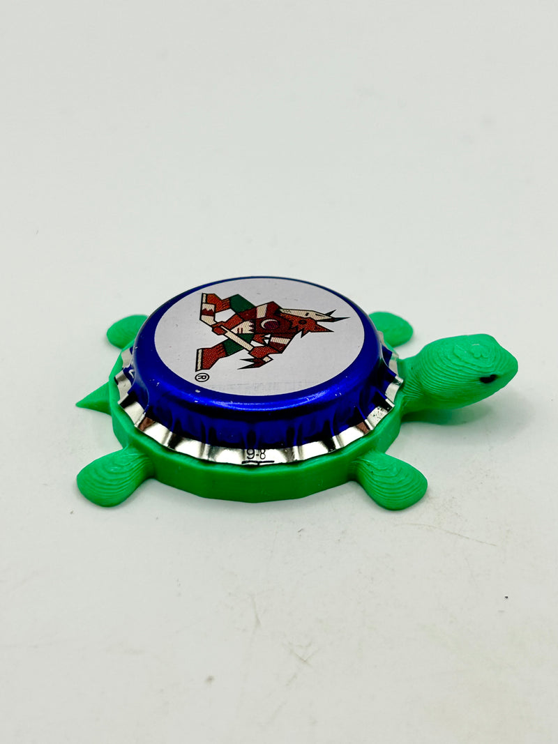 Arizona Coyotes (Labatt Brewing) - Bottle Cap Magnet Turtle Shell Shocked Art