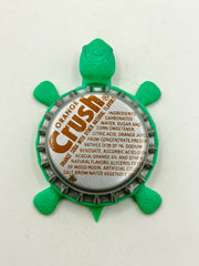 Orange Crush Soda (Angled Text Variation) - Bottle Cap Magnet Turtle Shell Shocked Art
