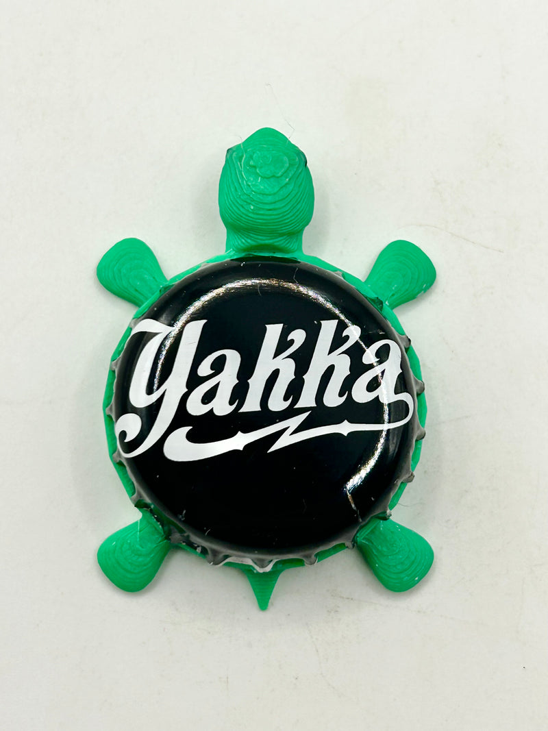 Yakka Brewing - Bottle Cap Magnet Turtle Shell Shocked Art