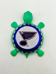 St Louis Blues (Labatt Brewing) - Bottle Cap Magnet Turtle Shell Shocked Art