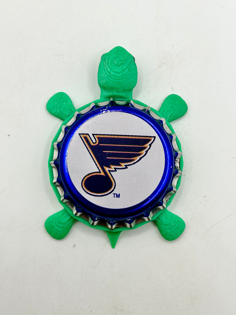 St Louis Blues (Labatt Brewing) - Bottle Cap Magnet Turtle Shell Shocked Art