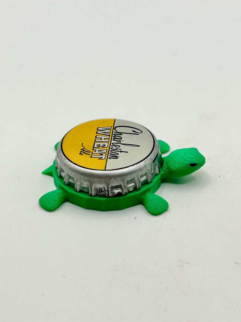 Charleston Wheat Ale - Bottle Cap Magnet Turtle Shell Shocked Art