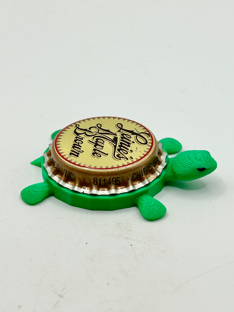 Leinenkugel's Maple Brown - Bottle Cap Magnet Turtle Shell Shocked Art