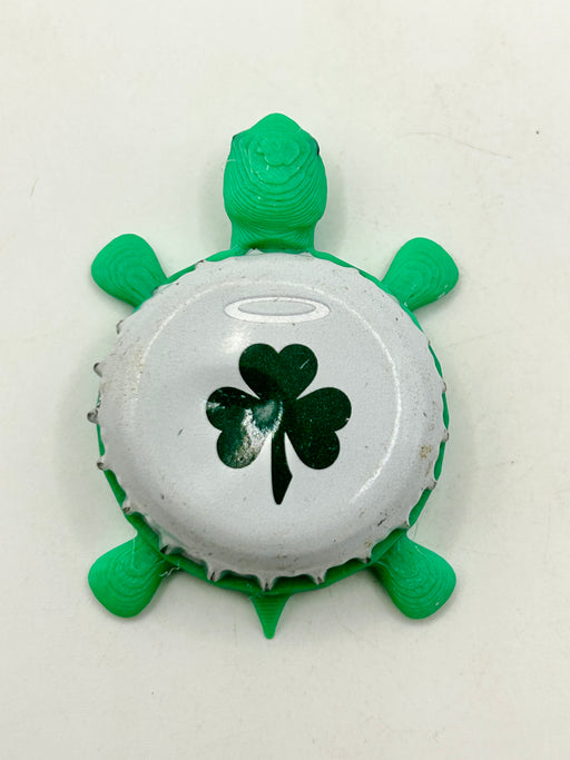 Finnegans Irish Amber (Summit Brewing) (Green) - Bottle Cap Magnet Turtle (Copy) Shell Shocked Art
