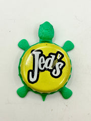 Jed’s Soda - Bottle Cap Magnet Turtle Shell Shocked Art