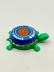 Orangina Soda (Circle Variation) - Bottle Cap Magnet Turtle Shell Shocked Art