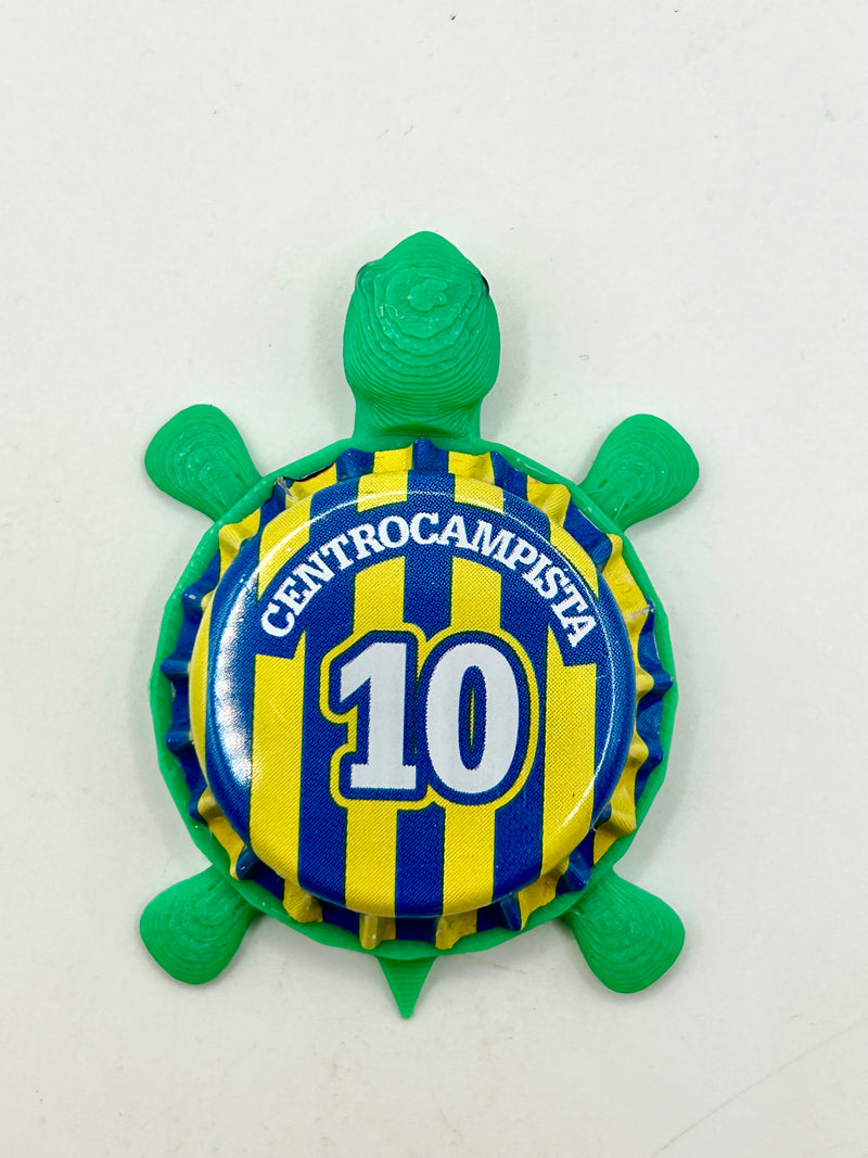 Centrocampista - Rosario Central (Calcio Tapps) - Bottle Cap Magnet Turtle Shell Shocked Art