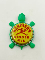 Kramer’s Ginger Ale Soda - Bottle Cap Magnet Turtle Shell Shocked Art