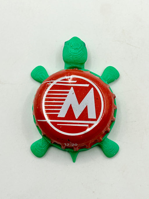 Mercury Brewing - Bottle Cap Magnet Turtle Shell Shocked Art