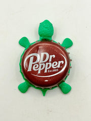 Dr Pepper Soda (Est 1885)- Bottle Cap Magnet Turtle Shell Shocked Art