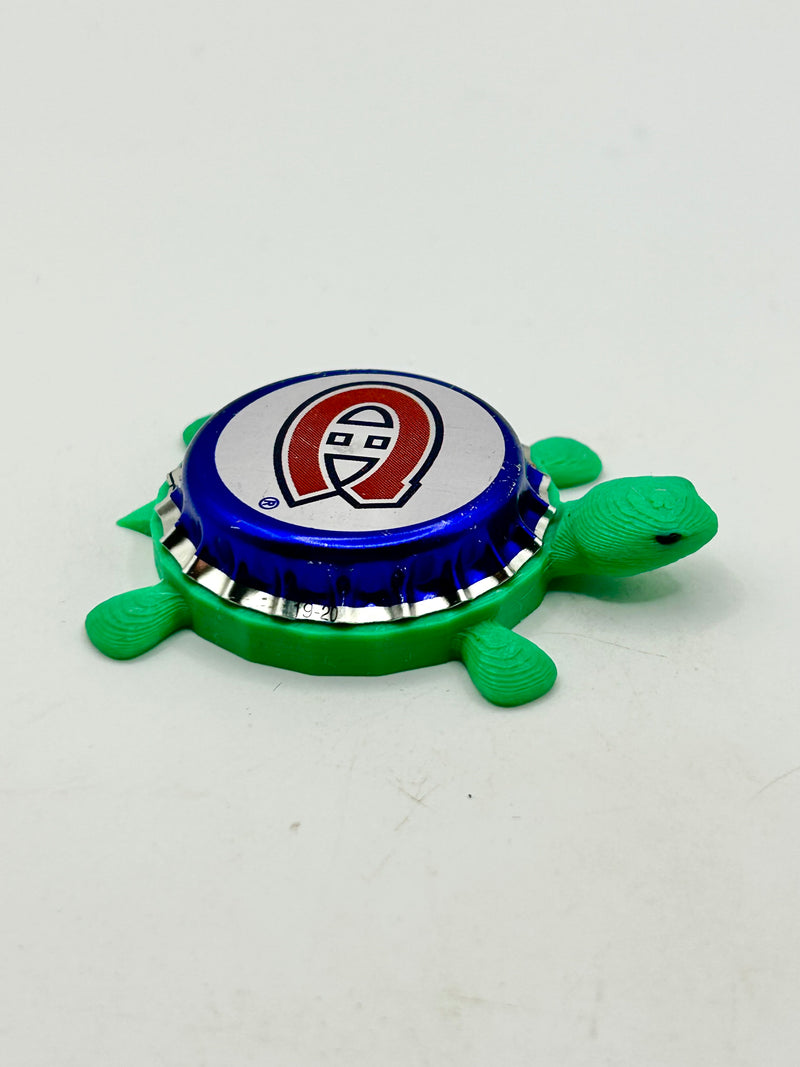 Montreal Canadiens (Labatt Brewing) - Bottle Cap Magnet Turtle Shell Shocked Art