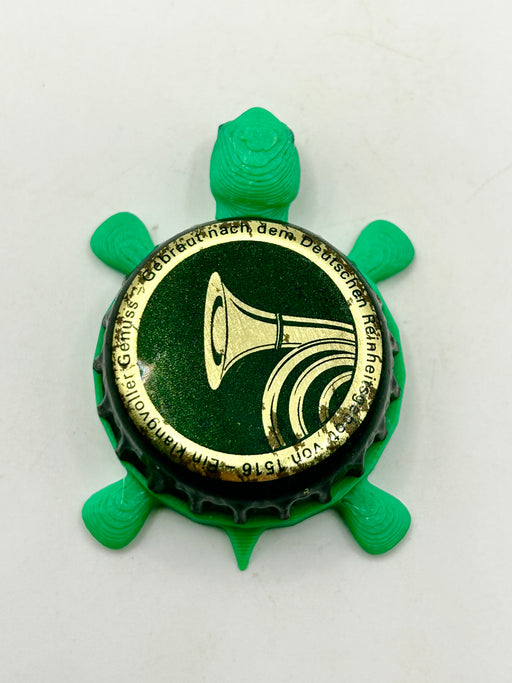 Waldhorn Bier (Germany) - Bottle Cap Magnet Turtle Shell Shocked Art