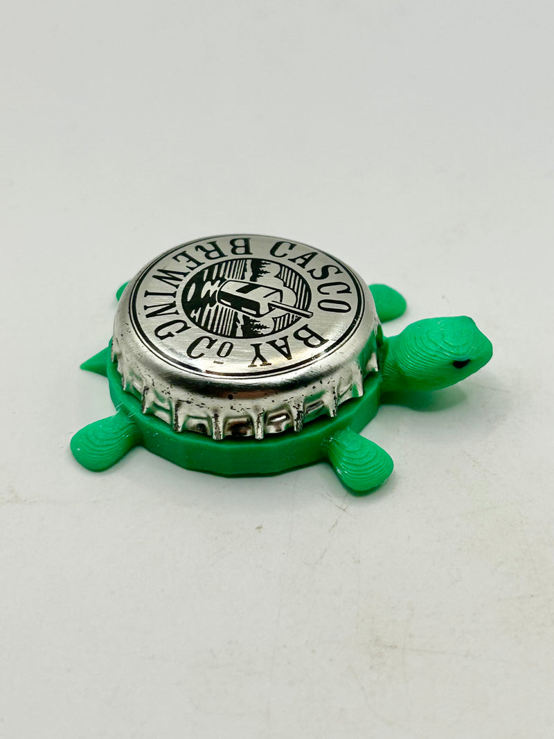 Casco Bay Brewing - Bottle Cap Magnet Turtle Shell Shocked Art