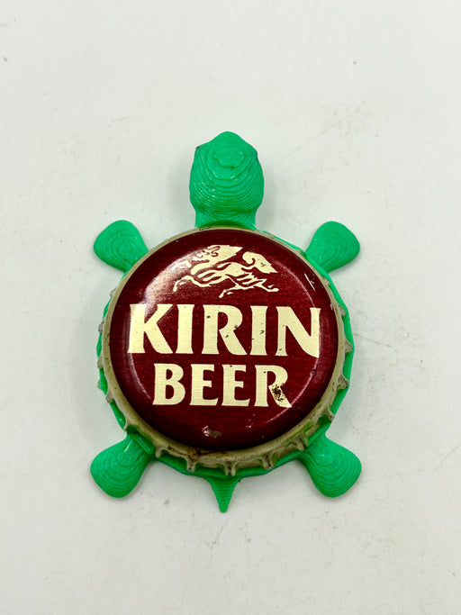 Kirin Beer (Dark Red) - Bottle Cap Magnet Turtle Shell Shocked Art