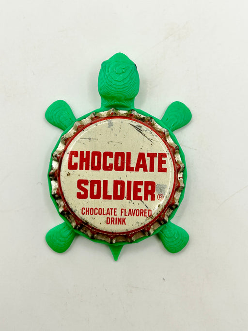 Chocolate Soldier - Bottle Cap Magnet Turtle Shell Shocked Art