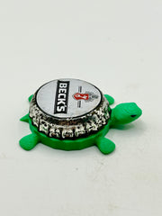 Beck’s Beer (White with Key) - Bottle Cap Magnet Turtle (Copy) Shell Shocked Art