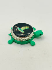 Bayao Caipiranha - Bottle Cap Magnet Turtle Shell Shocked Art