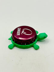 Q Ginger Beer (Purple) - Bottle Cap Magnet Turtle Shell Shocked Art