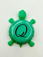 Q Ginger Ale Mixer (Black Q) - Bottle Cap Magnet Turtle Shell Shocked Art